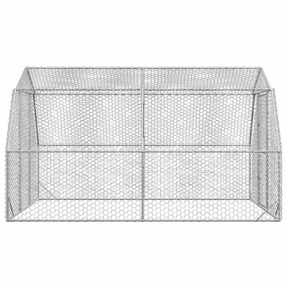 vidaXL Chicken Run 2.5x4x2.25 m Galvanised Steel 4