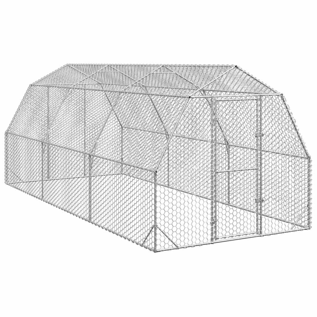 vidaXL Chicken Run 2,5x6x2,25 m Galvanised Steel 2