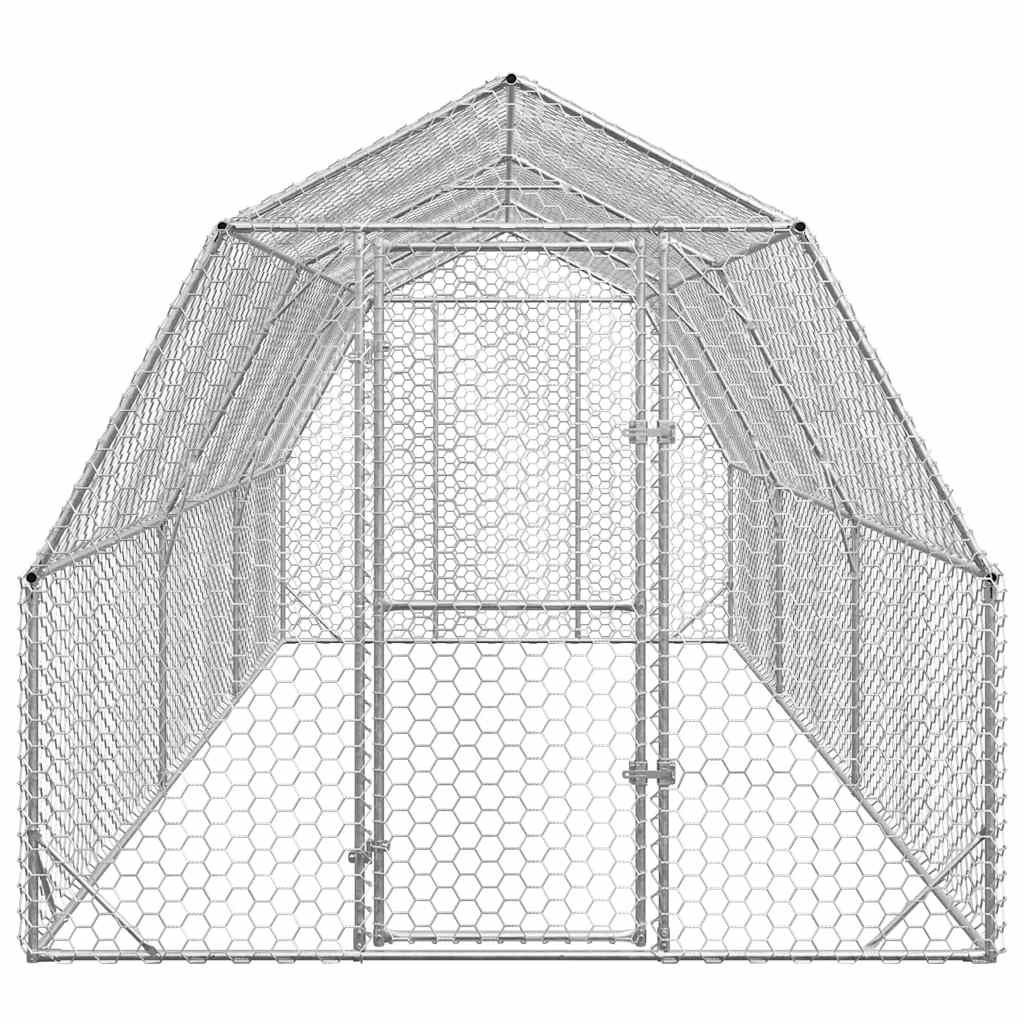 vidaXL Chicken Run 2,5x6x2,25 m Galvanised Steel 3