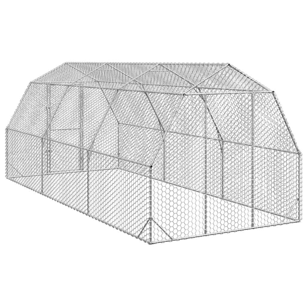 vidaXL Chicken Run 2,5x6x2,25 m Galvanised Steel 4
