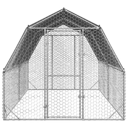 vidaXL Chicken Run with Roof 2,5x4x2,25 m Galvanised Steel 3