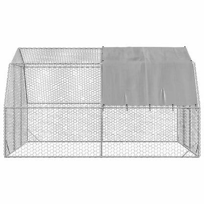 vidaXL Chicken Run with Roof 2,5x4x2,25 m Galvanised Steel 5