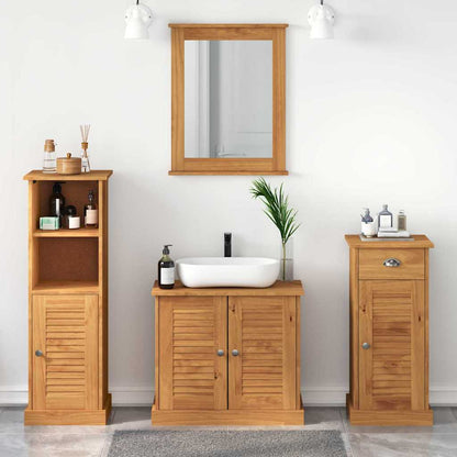 vidaXL Bathroom Furniture Set VIGO 4 pcs Honey Brown Solid Pine Wood 1