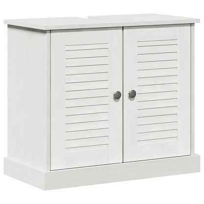 vidaXL Bathroom Furniture Set VIGO 5 pcs Antique White Solid Pine Wood 5