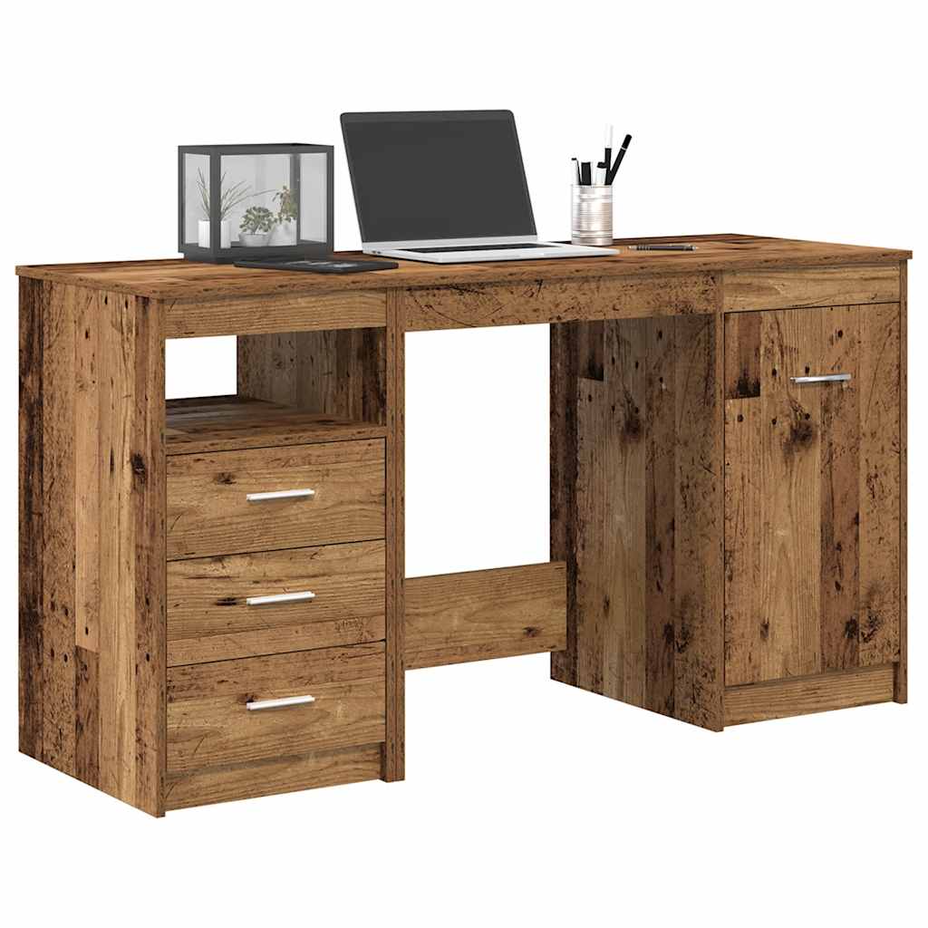 Desk 140x50x76 cm Engineered Wood Old wood