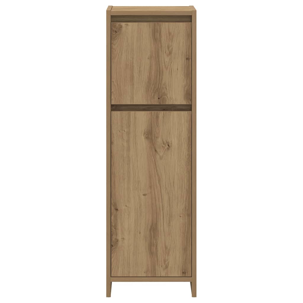 vidaXL 4 Piece Bathroom Furniture Set Artisan Oak Engineered Wood 5