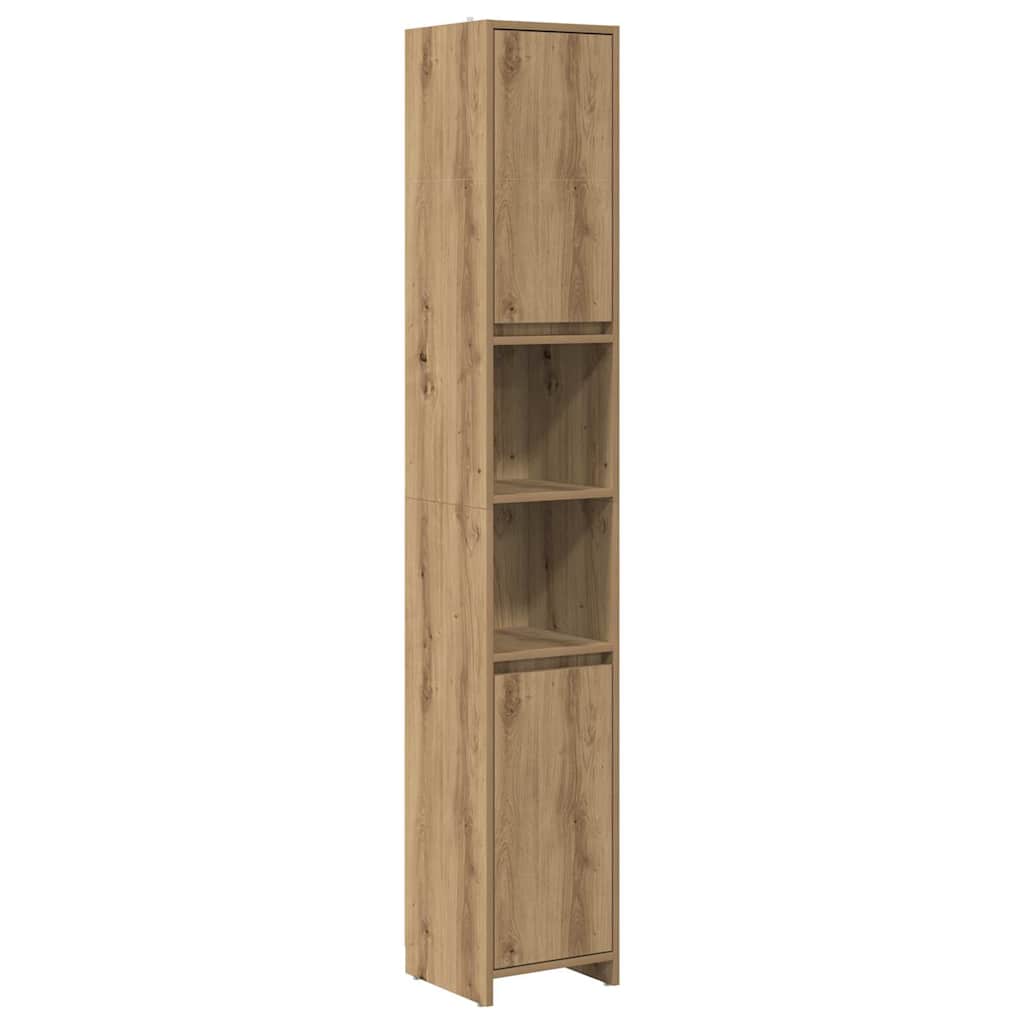 vidaXL 4 Piece Bathroom Furniture Set Artisan Oak Engineered Wood 6