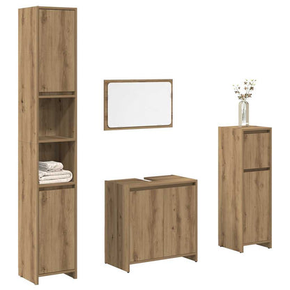 vidaXL 4 Piece Bathroom Furniture Set Artisan Oak Engineered Wood 1