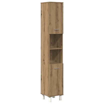 vidaXL 4 Piece Bathroom Furniture Set Artisan Oak Engineered Wood 6