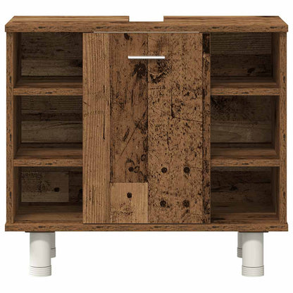 vidaXL 3 Piece Bathroom Furniture Set Old Wood Engineered Wood 4