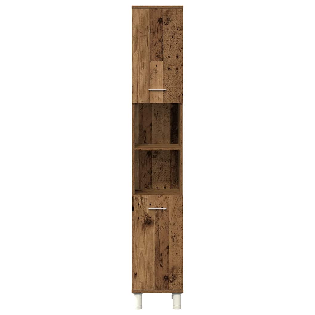 vidaXL 3 Piece Bathroom Furniture Set Old Wood Engineered Wood 5