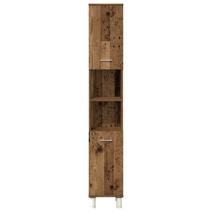 vidaXL 3 Piece Bathroom Furniture Set Old Wood Engineered Wood 5