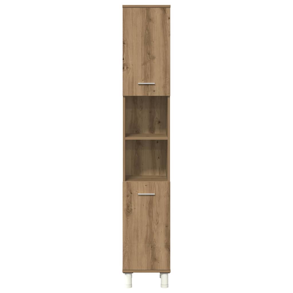 vidaXL 3 Piece Bathroom Furniture Set Artisan Oak Engineered Wood 5
