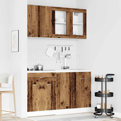 vidaXL 4 Piece Kitchen Cabinet Set "Lyon" Old Wood Engineered Wood 1