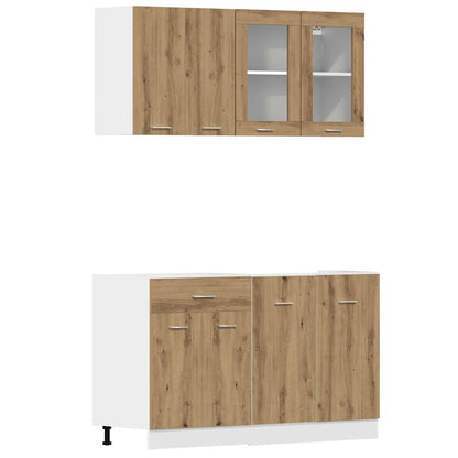vidaXL 4 Piece Kitchen Cabinet Set "Lyon" Artisan Oak Engineered Wood 2