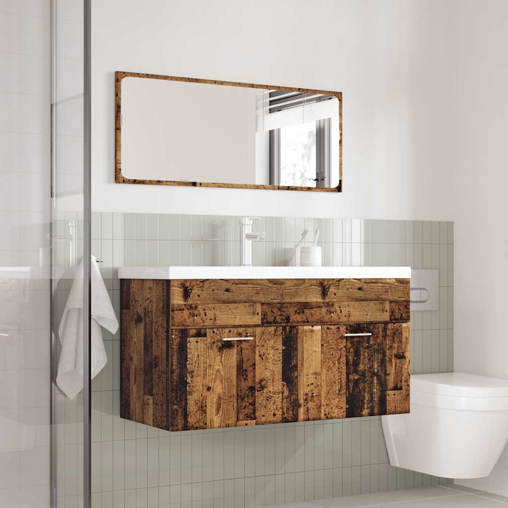 vidaXL 3 Piece Bathroom Furniture Set Old Wood Engineered Wood 3