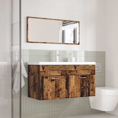 vidaXL 3 Piece Bathroom Furniture Set Old Wood Engineered Wood 3