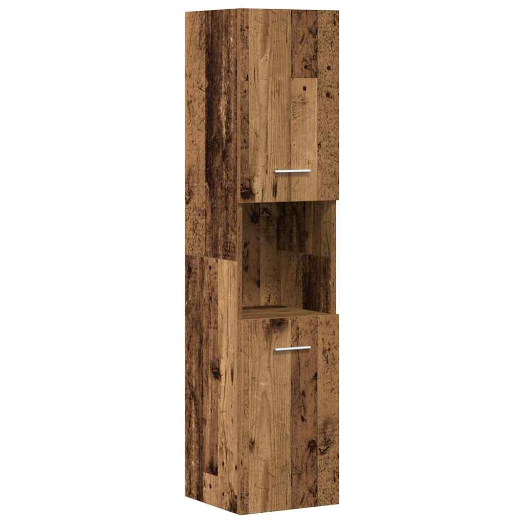 vidaXL 4 Piece Bathroom Furniture Set Old Wood Engineered Wood 5