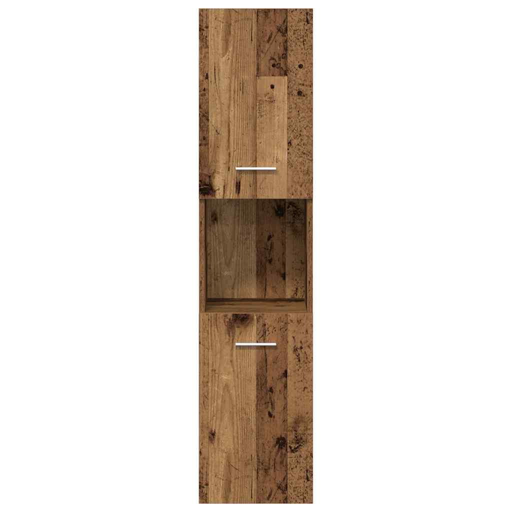 vidaXL 4 Piece Bathroom Furniture Set Old Wood Engineered Wood 6
