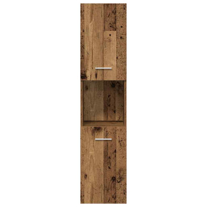 vidaXL 4 Piece Bathroom Furniture Set Old Wood Engineered Wood 6