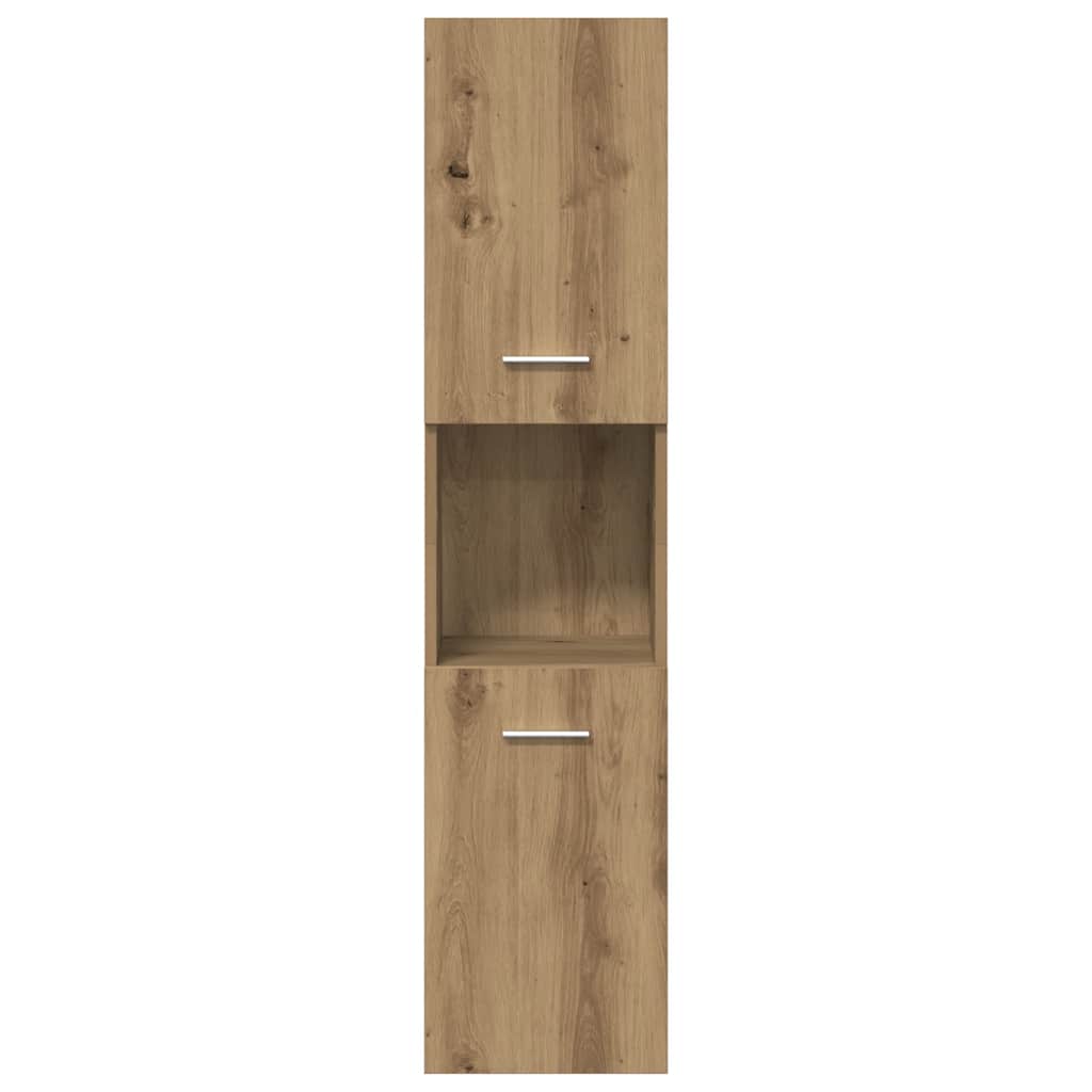 vidaXL 4 Piece Bathroom Furniture Set Artisan Oak Engineered Wood 6