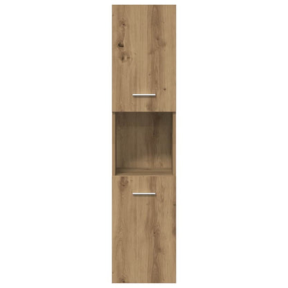 vidaXL 4 Piece Bathroom Furniture Set Artisan Oak Engineered Wood 6
