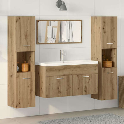 vidaXL 4 Piece Bathroom Furniture Set Artisan Oak Engineered Wood 1
