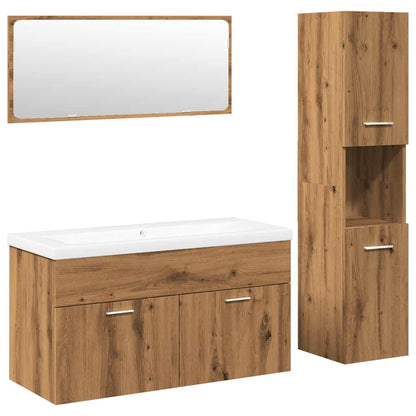 vidaXL 4 Piece Bathroom Furniture Set Artisan Oak Engineered Wood 2