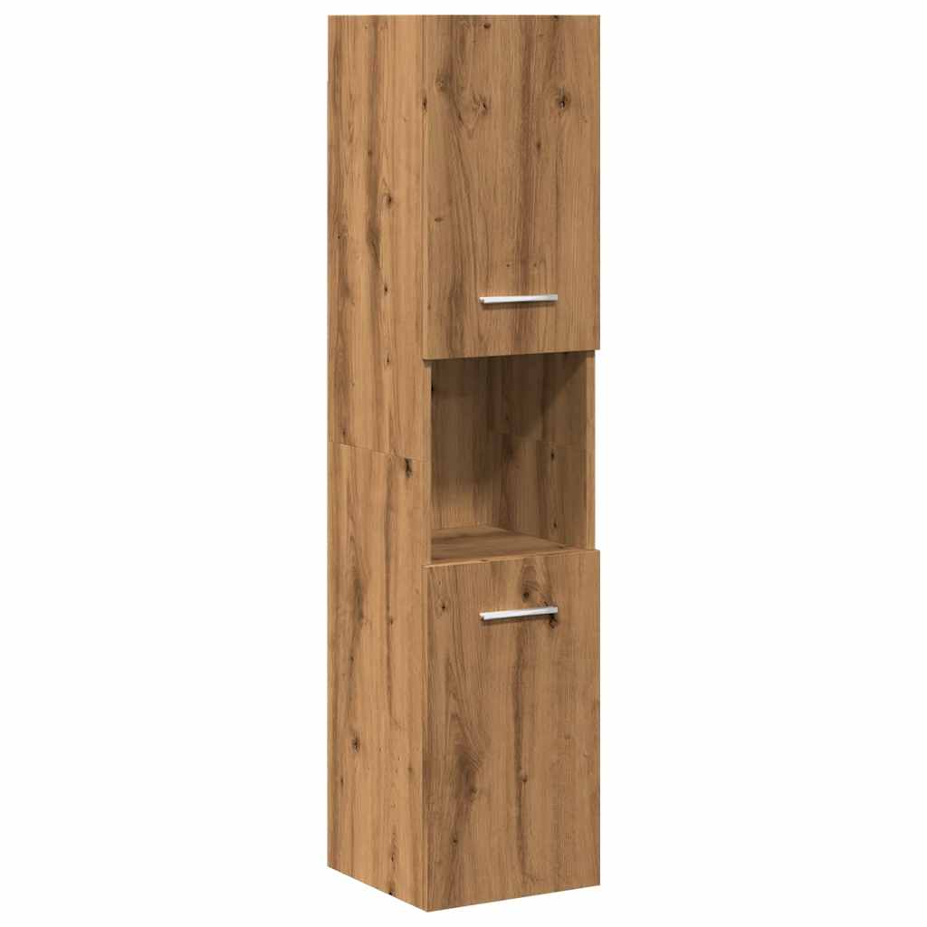 vidaXL 4 Piece Bathroom Furniture Set Artisan Oak Engineered Wood 6