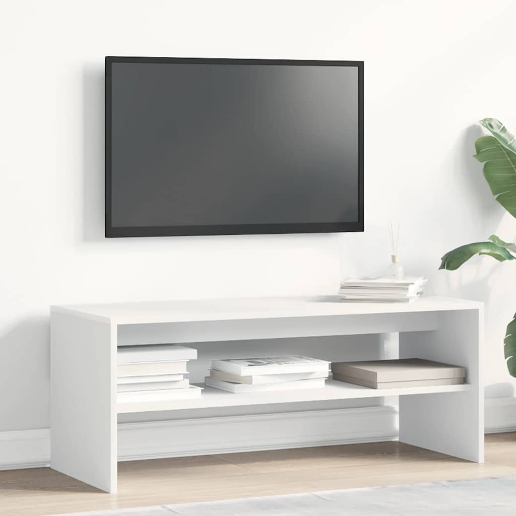 TV Cabinet 100x40x40 cm Engineered Wood White