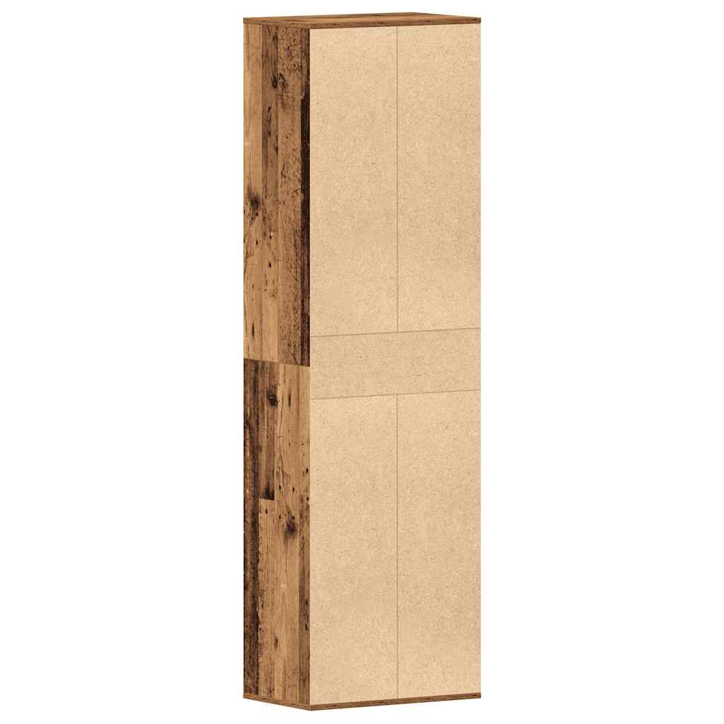 vidaXL Shoe Cabinet Old Wood 54x34x183 cm Engineered Wood 6
