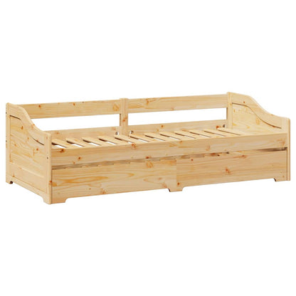 vidaXL Daybed with Trundle without Mattress IRUN 90x200 cm 5