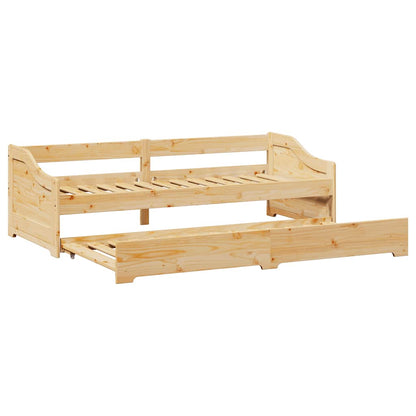 vidaXL Daybed with Trundle without Mattress IRUN 90x200 cm 6