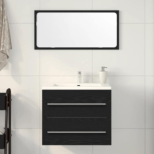 Sink Cabinet 60x38.5x48 cm Engineered Wood Black oak
