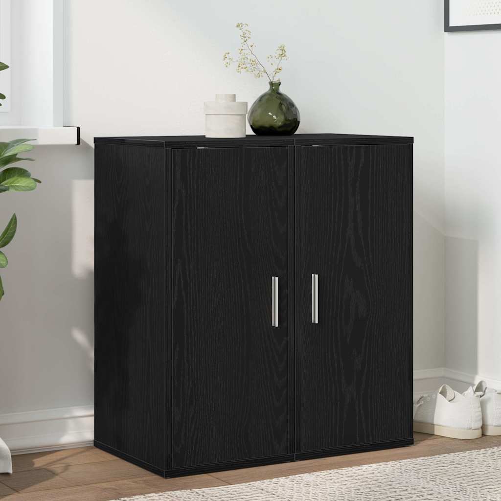 Shoe Cabinet 32x35x70 cm Engineered Wood Black oak 2x shoe cabinet with door