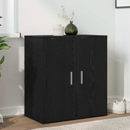 Shoe Cabinet 32x35x70 cm Engineered Wood Black oak 2x shoe cabinet with door