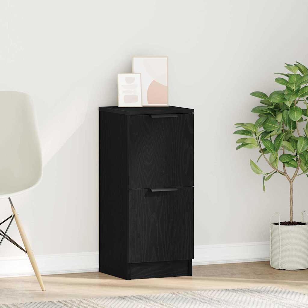 Sideboard 30x30x70 cm Engineered Wood Black oak 1