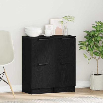 Sideboard 30x30x70 cm Engineered Wood Black oak 2