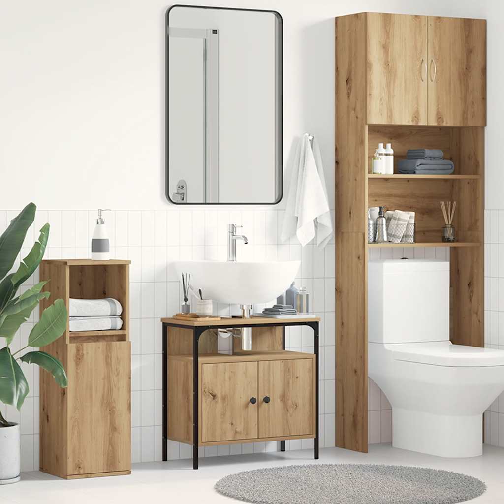 Bathroom Sink Cabinet 60x30x60 cm Engineered Wood Artisan oak 60 cm