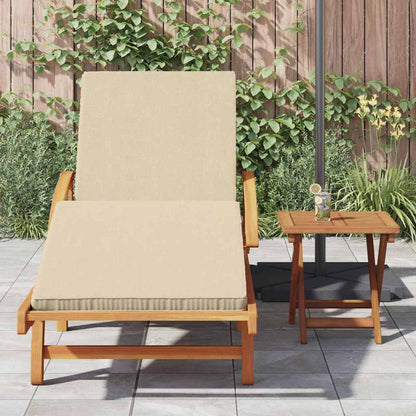 vidaXL Sun Lounger Solid Acacia Wood Beige 3