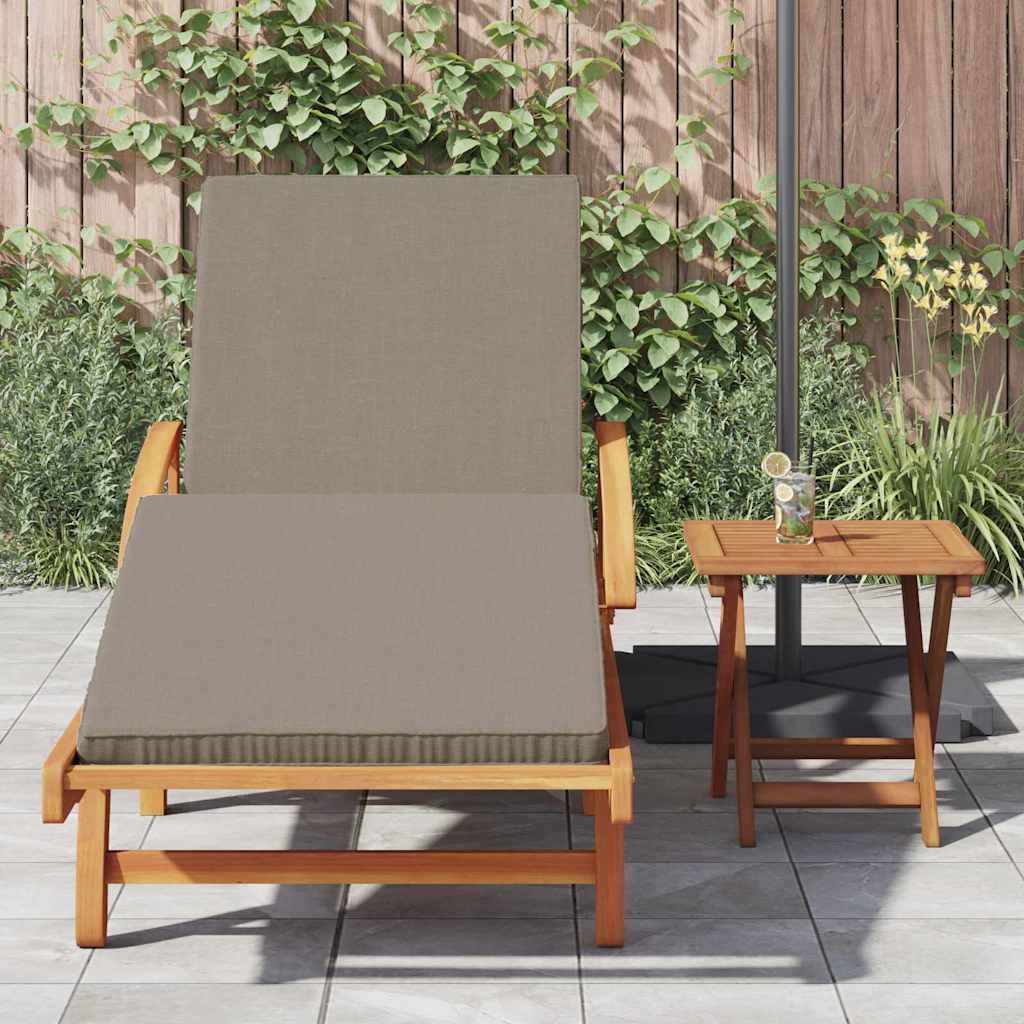vidaXL Sun Lounger Solid Acacia Wood Taupe 3