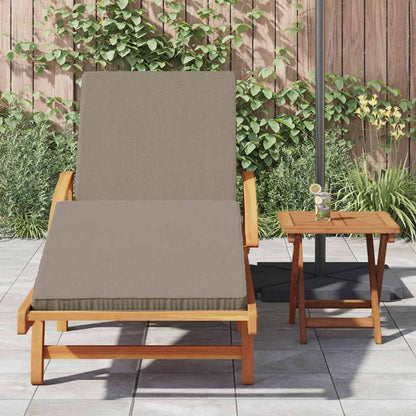 vidaXL Sun Lounger Solid Acacia Wood Taupe 3