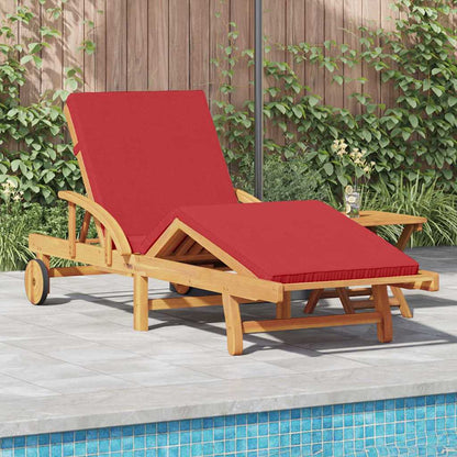 vidaXL Sun Lounger Solid Acacia Wood Red 1