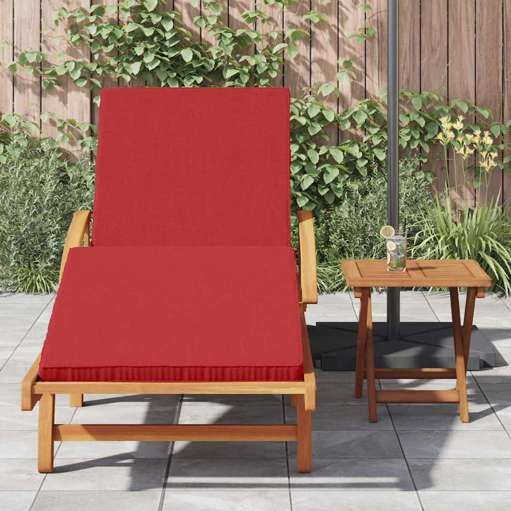 vidaXL Sun Lounger Solid Acacia Wood Red 3