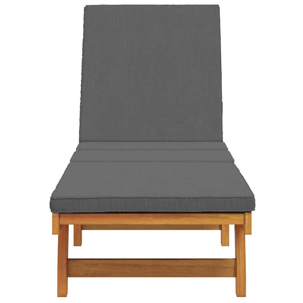 vidaXL Sun Lounger Reclining Brown 199 x 63 x 85 cm Solid Acacia Wood 4