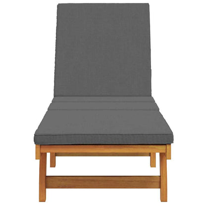 vidaXL Sun Lounger Reclining Brown 199 x 63 x 85 cm Solid Acacia Wood 4