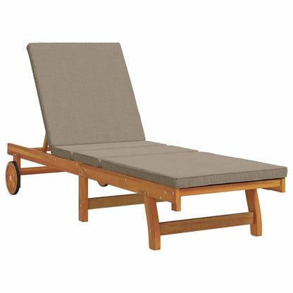 vidaXL Sun Lounger Solid Acacia Wood Brown 2