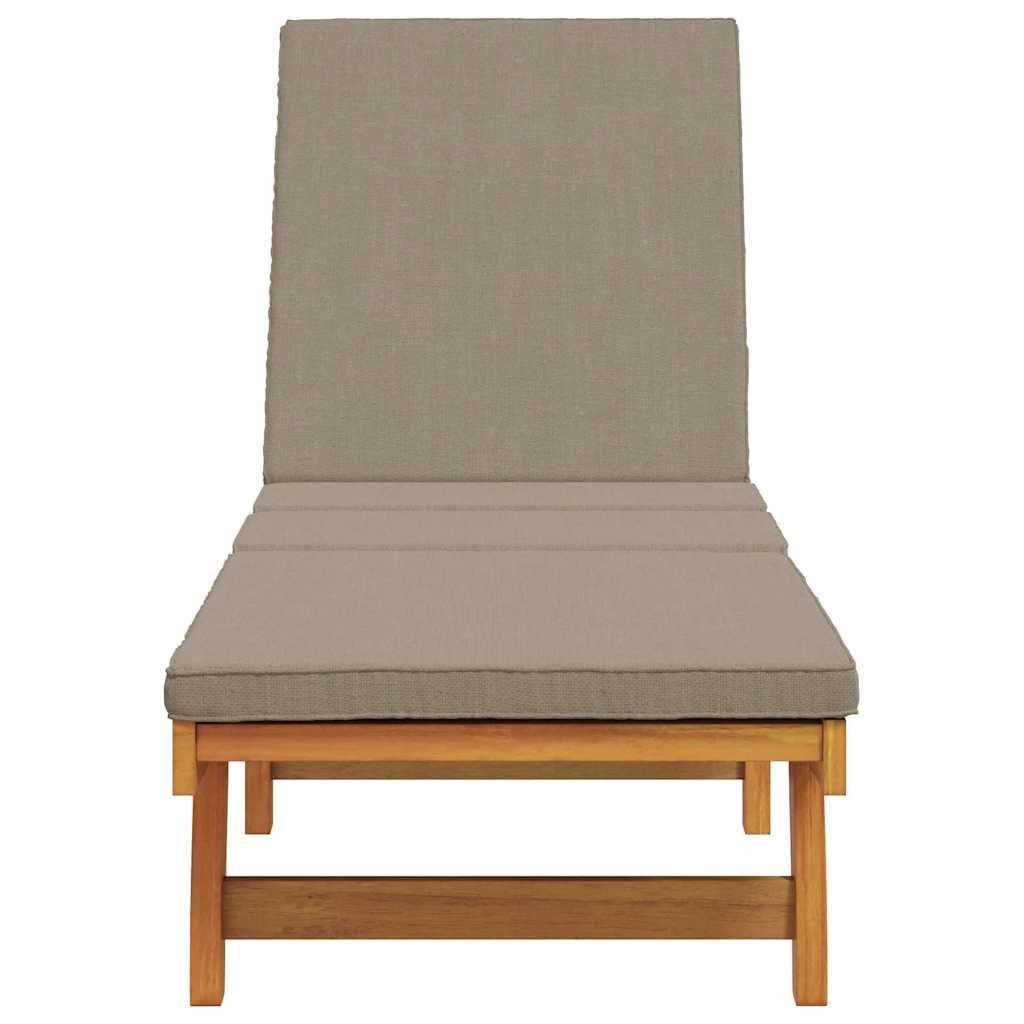 vidaXL Sun Lounger Solid Acacia Wood Brown 4