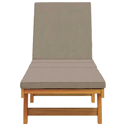 vidaXL Sun Lounger Solid Acacia Wood Brown 4