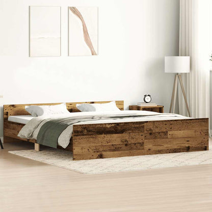 Bed Frame without Mattress 160x200 cm Old wood